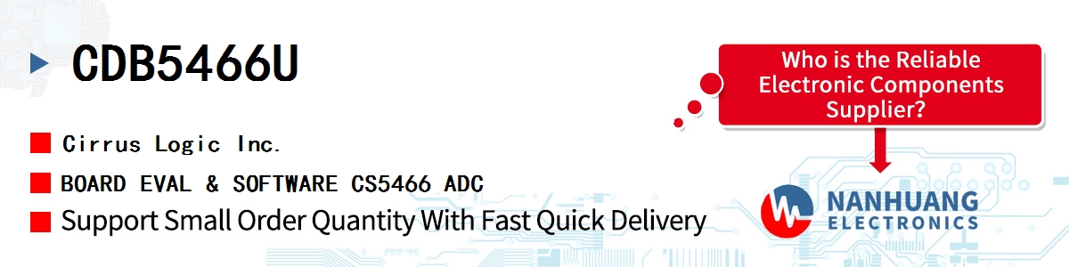 CDB5466U Cirrus Logic BOARD EVAL & SOFTWARE CS5466 ADC