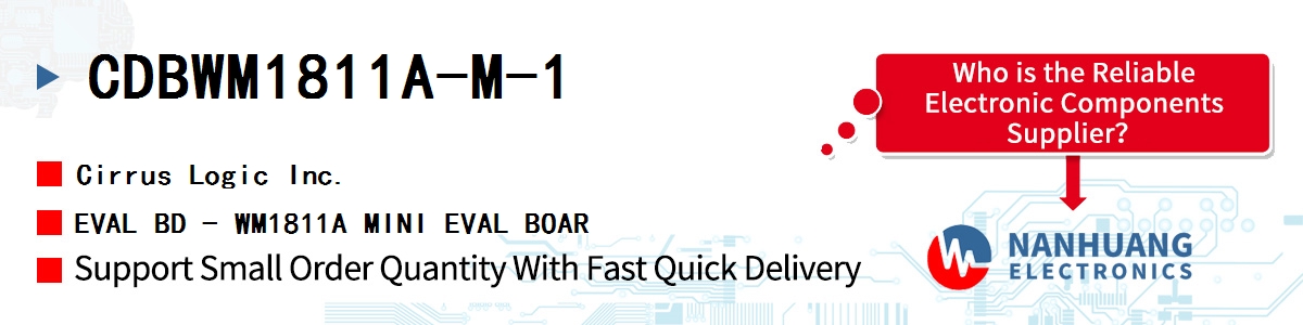 CDBWM1811A-M-1 Cirrus Logic EVAL BD - WM1811A MINI EVAL BOAR