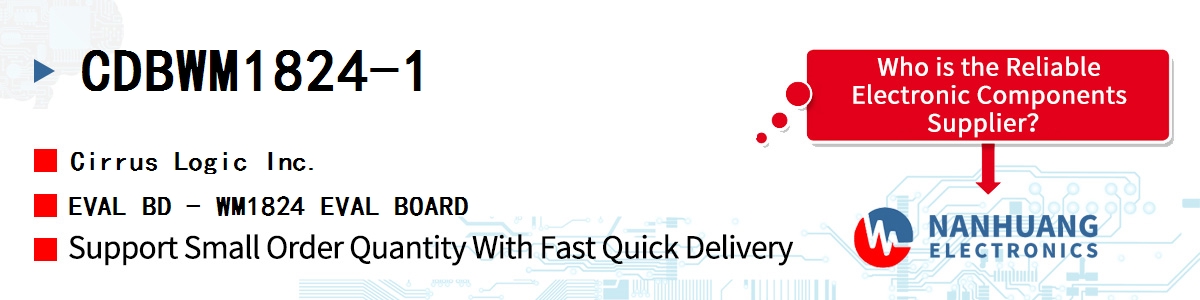 CDBWM1824-1 Cirrus Logic EVAL BD - WM1824 EVAL BOARD