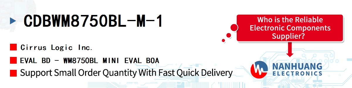 CDBWM8750BL-M-1 Cirrus Logic EVAL BD - WM8750BL MINI EVAL BOA