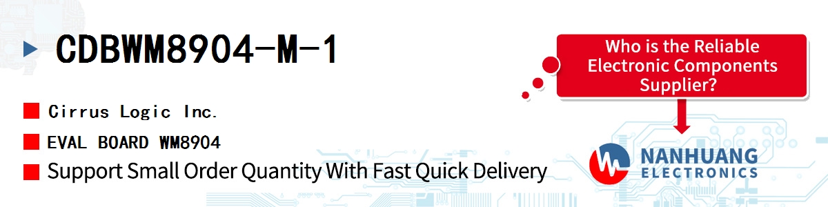 CDBWM8904-M-1 Cirrus Logic EVAL BOARD WM8904