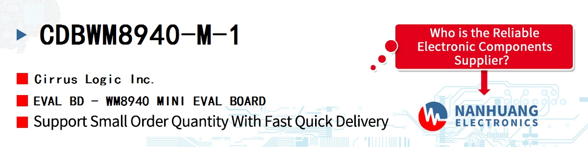 CDBWM8940-M-1 Cirrus Logic EVAL BD - WM8940 MINI EVAL BOARD