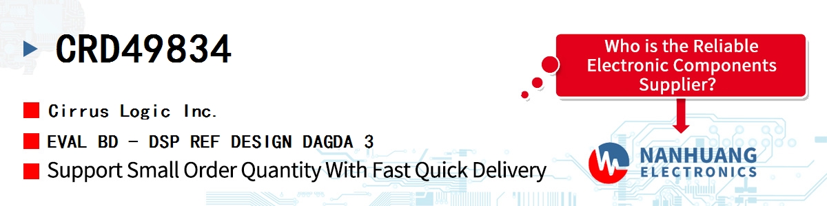 CRD49834 Cirrus Logic EVAL BD - DSP REF DESIGN DAGDA 3