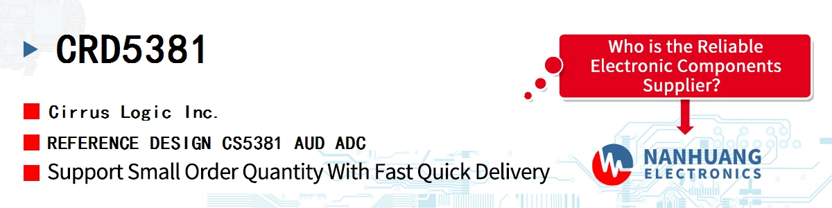 CRD5381 Cirrus Logic REFERENCE DESIGN CS5381 AUD ADC