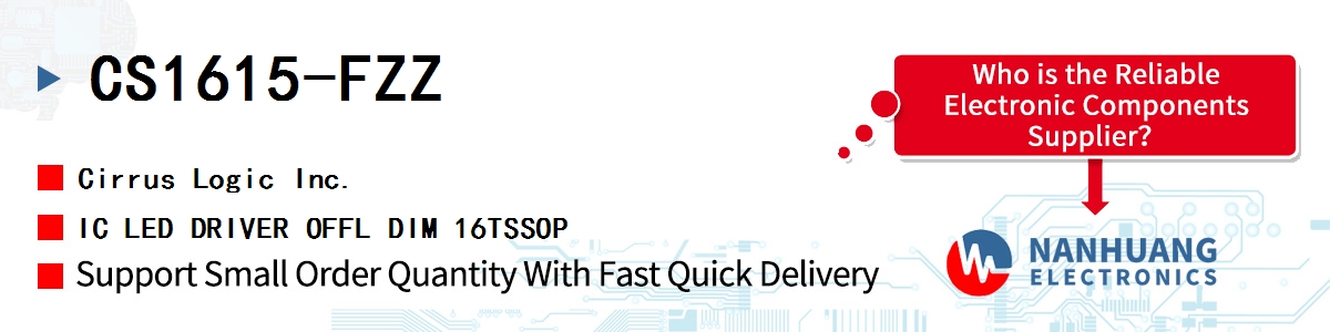CS1615-FZZ Cirrus Logic IC LED DRIVER OFFL DIM 16TSSOP