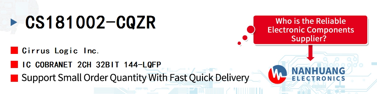 CS181002-CQZR Cirrus Logic IC COBRANET 2CH 32BIT 144-LQFP