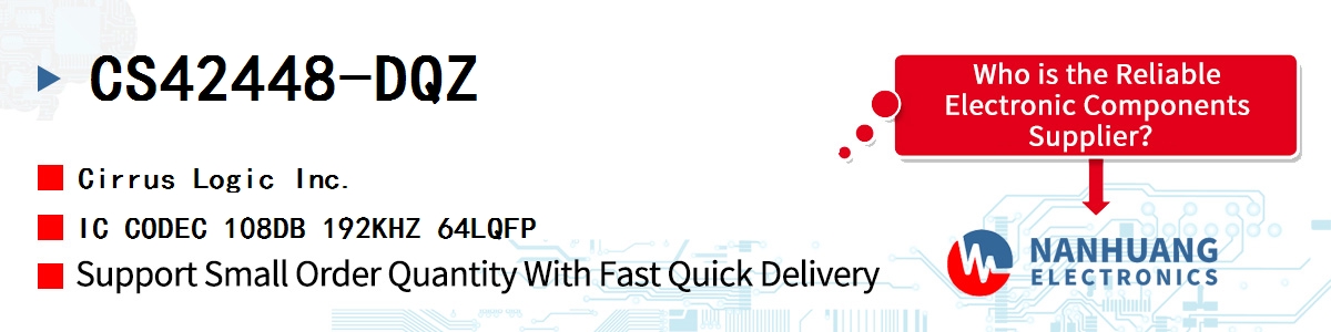 CS42448-DQZ Cirrus Logic IC CODEC 108DB 192KHZ 64LQFP