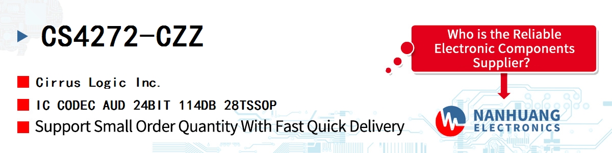 CS4272-CZZ Cirrus Logic IC CODEC AUD 24BIT 114DB 28TSSOP