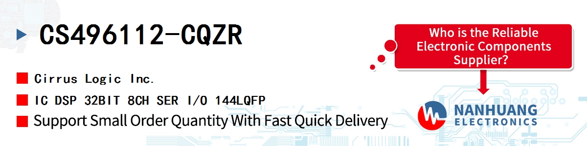 CS496112-CQZR Cirrus Logic IC DSP 32BIT 8CH SER I/O 144LQFP