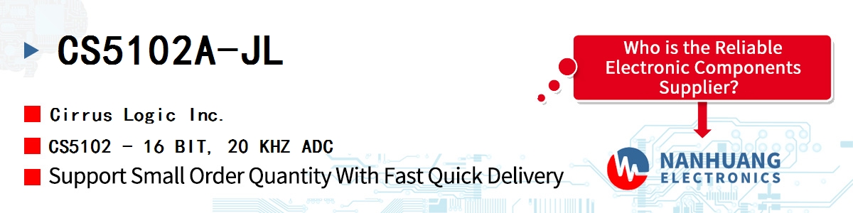 CS5102A-JL Cirrus Logic CS5102 - 16 BIT, 20 KHZ ADC