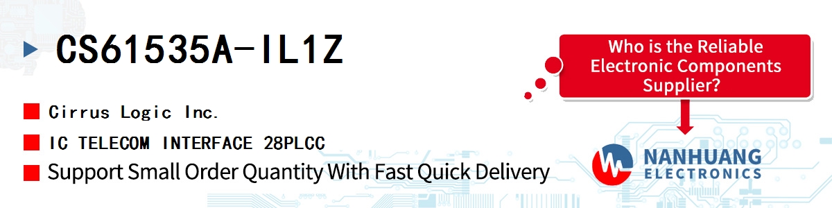 CS61535A-IL1Z Cirrus Logic IC TELECOM INTERFACE 28PLCC